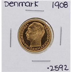 1908 Denmark Frederick VIII 20 Kroner Gold Coin