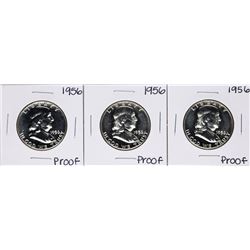 Lot of (3) 1956 Proof Franklin Half Dollar Coins