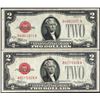 Image 1 : Lot of (2) 1928C $2 Legal Tender Notes