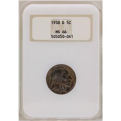 1938-D Buffalo Nickel Coin NGC MS66