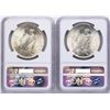 Image 2 : Lot of (2) 1923 $1 Peace Silver Dollar Coins NGC MS63