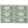 Image 2 : Lot of (6) 1957 $1 Silver Certificate Notes
