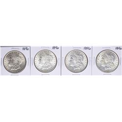 Lot of (4) 1896 $1 Morgan Silver Dollar Coins