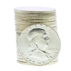 Roll of (20) Brilliant Uncirculated 1963 Franklin Half Dollar Coins