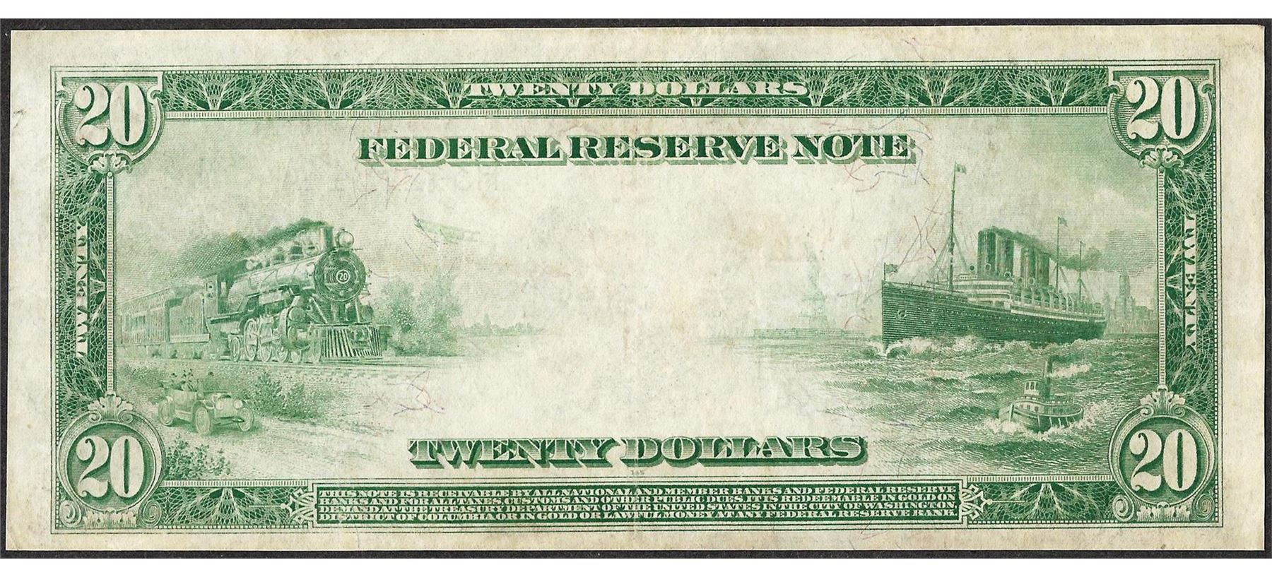 1914 20 Federal Reserve Note St Louis 1914 20 Federal Reserve Note St Louis