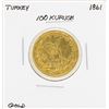 Image 1 : 1861 Turkey 100 Kurush Gold Coin