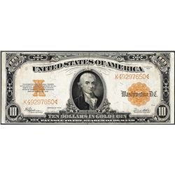 1922 $10 Gold Certificate Note