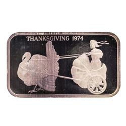 1974 Thanksgiving Madison Mint 1 oz .999 Fine Silver Art Bar