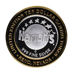 .999 Silver Harrah's Casino Reno, Nevada $10 Casino Limited Edition Gaming Token