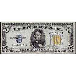 1934A $5 North Africa WWII Emergency Issue Silver Certificate Note