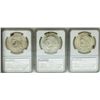 Image 2 : Lot of (3) 1968MO 25 Pesos Mexico City Olympics Silver Coins NGC MS66