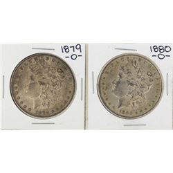 Lot of 1879-O & 1880-O $1 Morgan Silver Dollar Coins