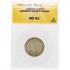 Image 1 : 1865-A Germany-Anhalt-Dessau 1/6TH Coin ANACS MS62