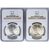 Image 1 : Lot of 1924-1925 $1 Peace Silver Dollar Coins NGC MS65