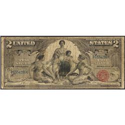 1896 $2 Educational Silver Certificate Note