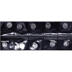 Lot of (10) Disney Mickey Mouse 1/20 oz. .999 Fine Silver Coin Rounds