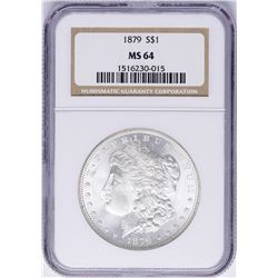 1879 $1 Morgan Silver Dollar Coin NGC MS64