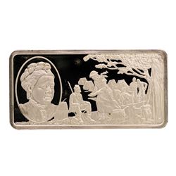 500 Grain Sterling Silver Franklin Mint 100 Greatest Americans Ingot