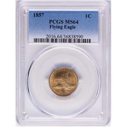 1857 Flying Eagle Cent Coin PCGS MS64