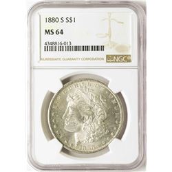 1880-S $1 Morgan Silver Dollar Coin NGC MS64