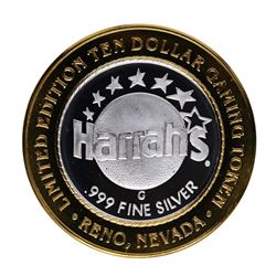 .999 Silver Harrah's Casino Reno, Nevada $10 Casino Limited Edition Gaming Token