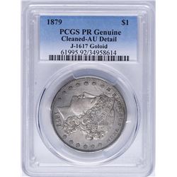 1879 $1 Metric Silver Dollar Pattern Coin Judd-1617 Goloid PCGS AU Detail