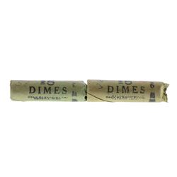 Lot of (2) Roll of (50) Brilliant Uncirculated 1958-D Roosevelt Dime Coins