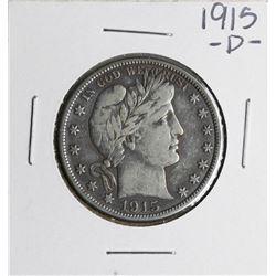 1915-D Barber Half Dollar Coin