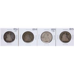 Lot of (4) Seated Liberty Half Dollar Coins