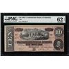 Image 1 : 1864 $10 Confederate States of America Note T-68 PMG Uncirculated 62EPQ