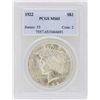 Image 1 : 1922 $1 Peace Silver Dollar Coin PCGS MS65