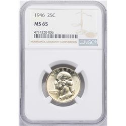 1946 Washington Quarter Coin NGC MS65