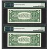 Image 2 : (2) Consecutive 1957B $1 Silver Certificate STAR Notes PMG Superb Gem Unc. 68PPQ