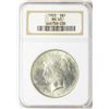 Image 1 : 1923 $1 Peace Silver Dollar Coin NGC MS65