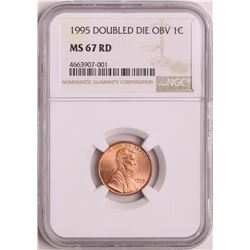 1995 Doubled Die Obverse Lincoln Cent Coin NGC MS67RD