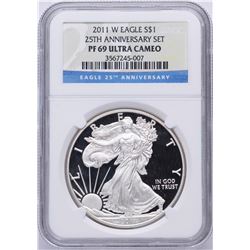 2011-W $1 American Silver Eagle Coin NGC PF69 Ultra Cameo