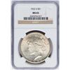 Image 1 : 1922-S $1 Peace Silver Dollar Coin NGC MS65