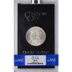 1881-CC $1 Morgan Silver Dollar Coin GSA Hoard NGC MS62