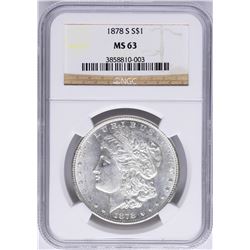 1878-S $1 Morgan Silver Dollar Coin NGC MS63
