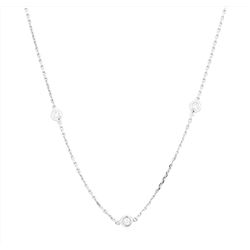 14KT White Gold Ladies 0.48 ctw Diamond Necklace
