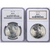 Image 1 : Lot of 1922-1923 $1 Peace Silver Dollar Coins NGC MS65