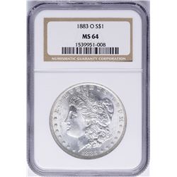 1883-O $1 Morgan Silver Dollar Coin NGC MS64