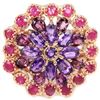 Image 1 : AMETHYST RHODOLITE GARNET & RED RUBY Ring