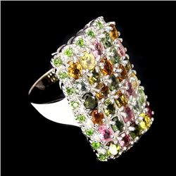 Natural Fancy Tourmaline Diopside 56.20 Ct  Ring