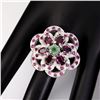 Image 3 : Natural Emerald Garnet Ruby Ring