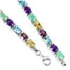 Image 3 : Natural EMERALD TOPAZ RHODOLITE AMETHYST Bracelet