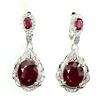 Image 1 : Genuine Top Blood Red Ruby Earrings