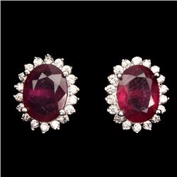 Genuine Top Blood Red Ruby Earrings