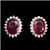 Image 1 : Genuine Top Blood Red Ruby Earrings