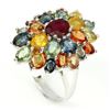 Image 1 : Natural Fancy Sapphire & Ruby Ring